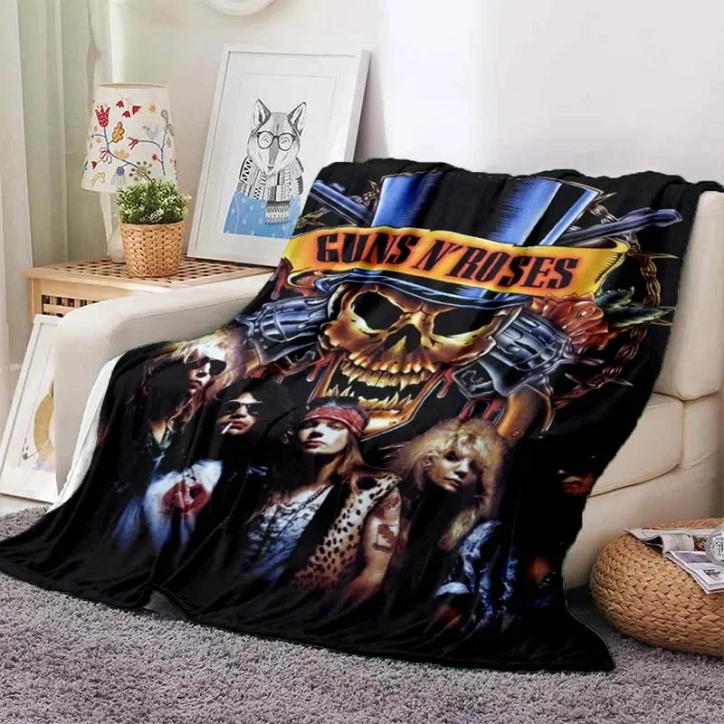 Guns N Roses Rock Band Blanket thin Blanket Sofa Blanket Flannel Birthday Gift Throw Blankets Thin Blanket  Blankets for Beds