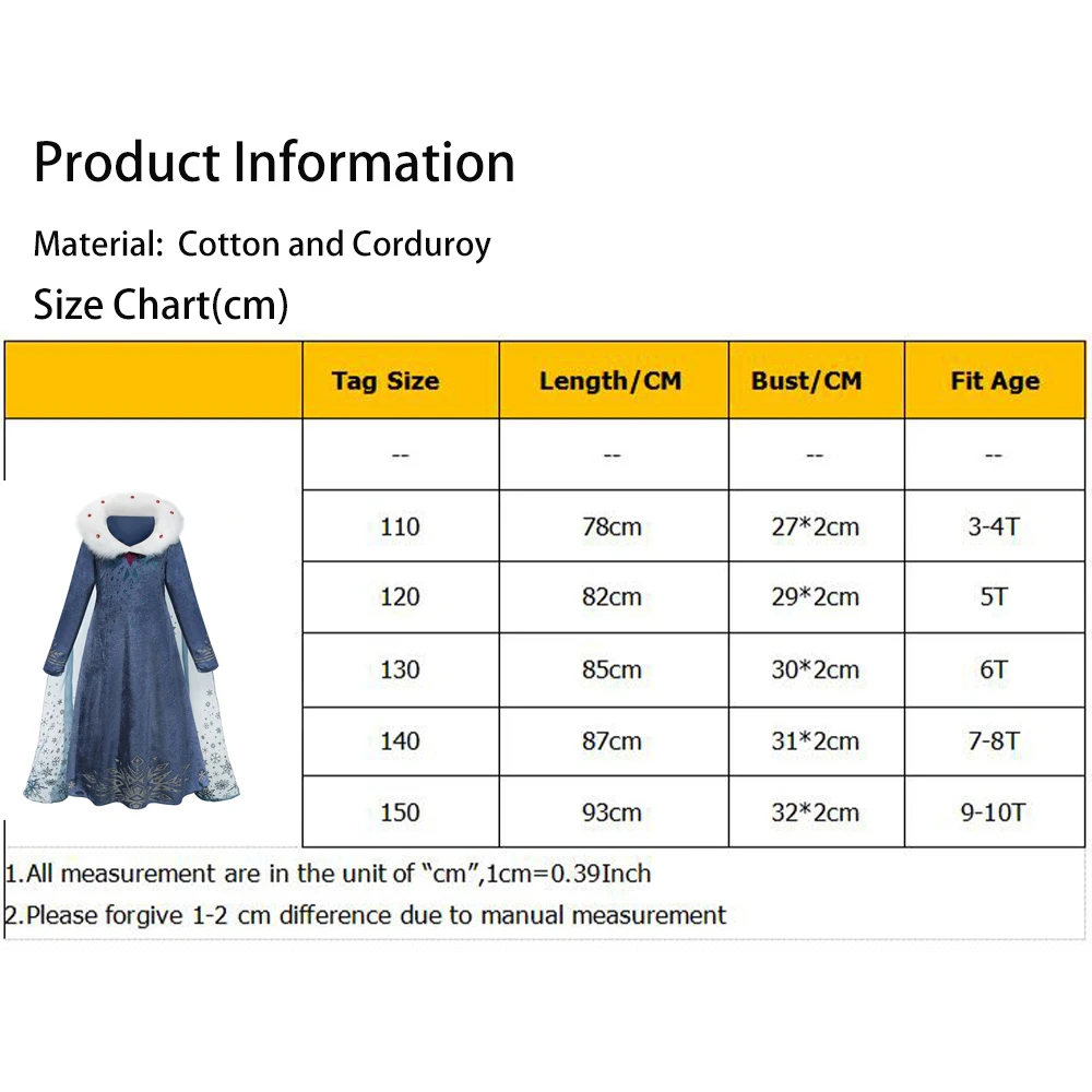 فستان الأميرة ملكة الثلج للبنات ، ملابس إلسا ، أزياء آنا للأطفال لحفلات أعياد الميلاد والمراهقين ، أزياء صيفية