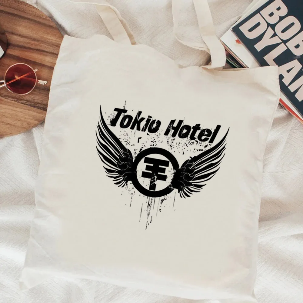 Torba na zakupy Tokio Hotel torba z juty tote shopper shopper bolso torba na zakupy torba na zakupy ecobag tkanina sac cabas niestandardowe