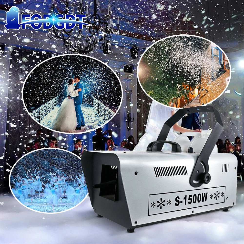 1500W Snowflake Machine Special Stage Professional Equipment With DMX Contorl Snow Machine For New Year Chrimas Wedding Winter