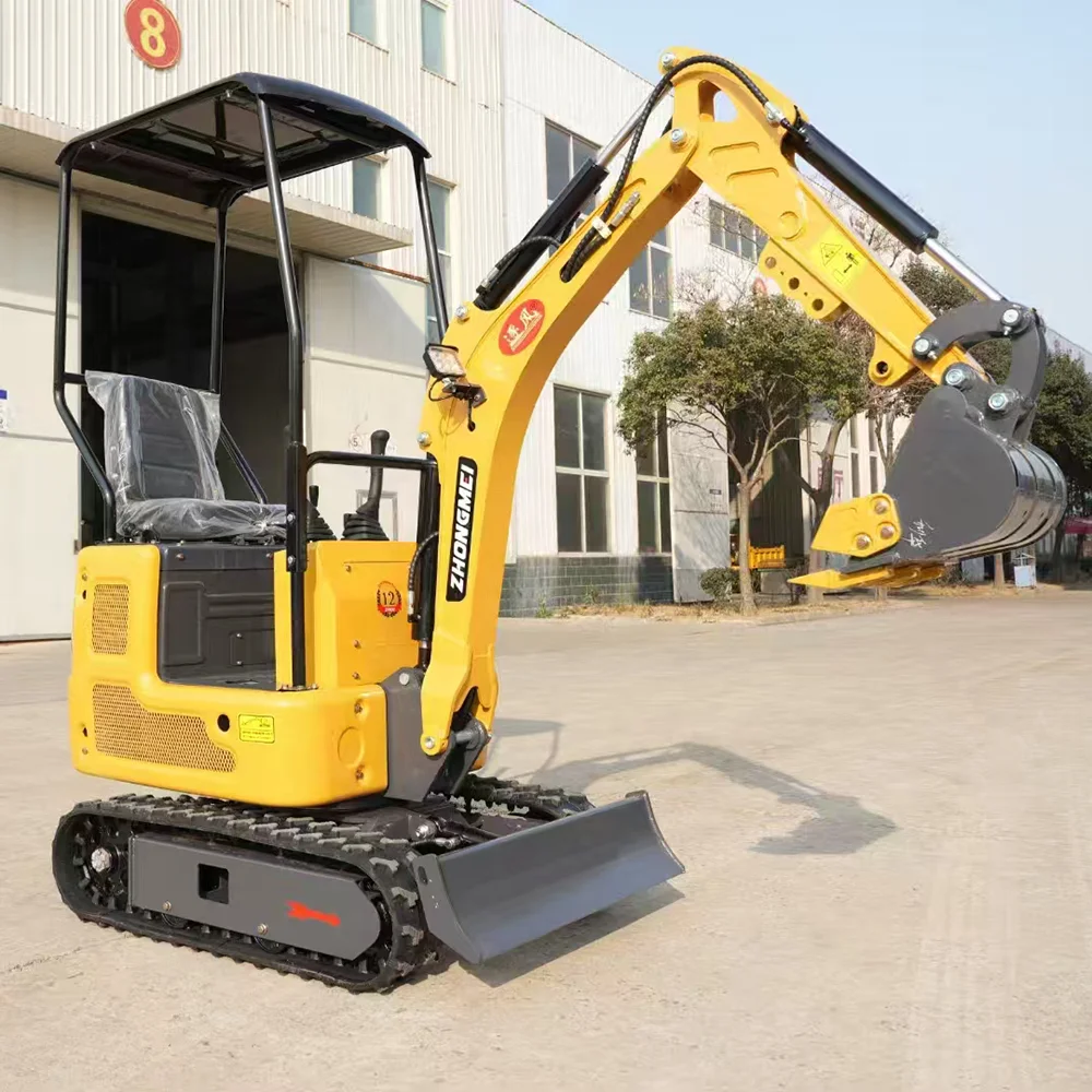 

Small excavator 1 ton hydraulic crawler mini excavator construction application bucket accessories