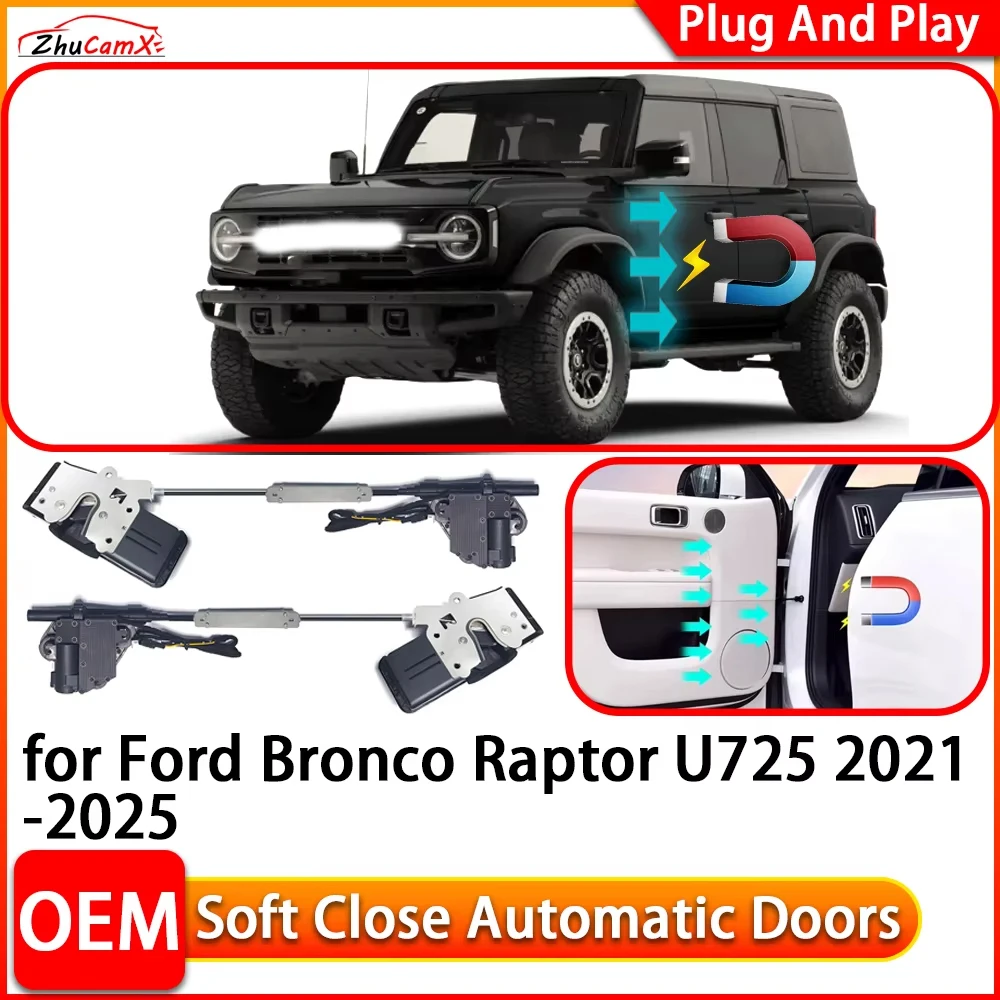 for Ford Bronco Raptor U725 2021-2025 Car Automatic Electric Soft Close Door Closer Power Closing Door Comfort Closing System