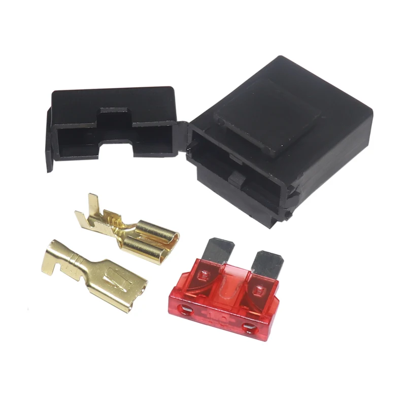 【5Set】 Fuse Holder with Crimp Terminal Middle Fuse for Car Auto Connector