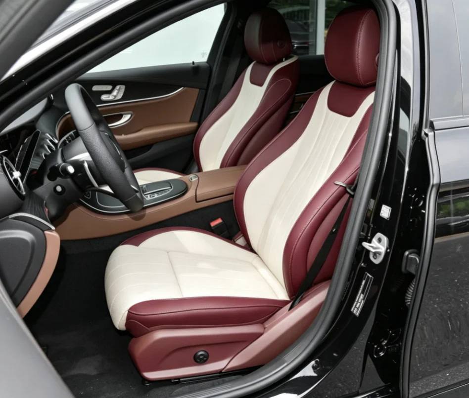 Für W213 2017~2020 Maßgefertigte Autositzbezüge Luxuriöses Nappaleder 100% Passgenau Innenraumzubehör 360 ° Vollständige Abdeckung – Detail 10