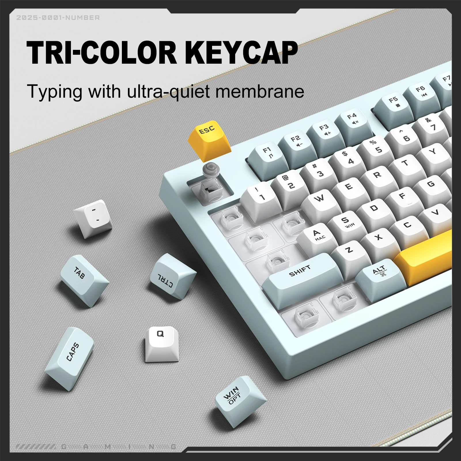 2025 جديد Onikuma G80 ثلاثي الوضع سلكي بلوتوث لوحة مفاتيح الألعاب اللاسلكية طوقا مفتاح كامل مبادلة ساخنة 94 مفاتيح شاشة إلكترونية