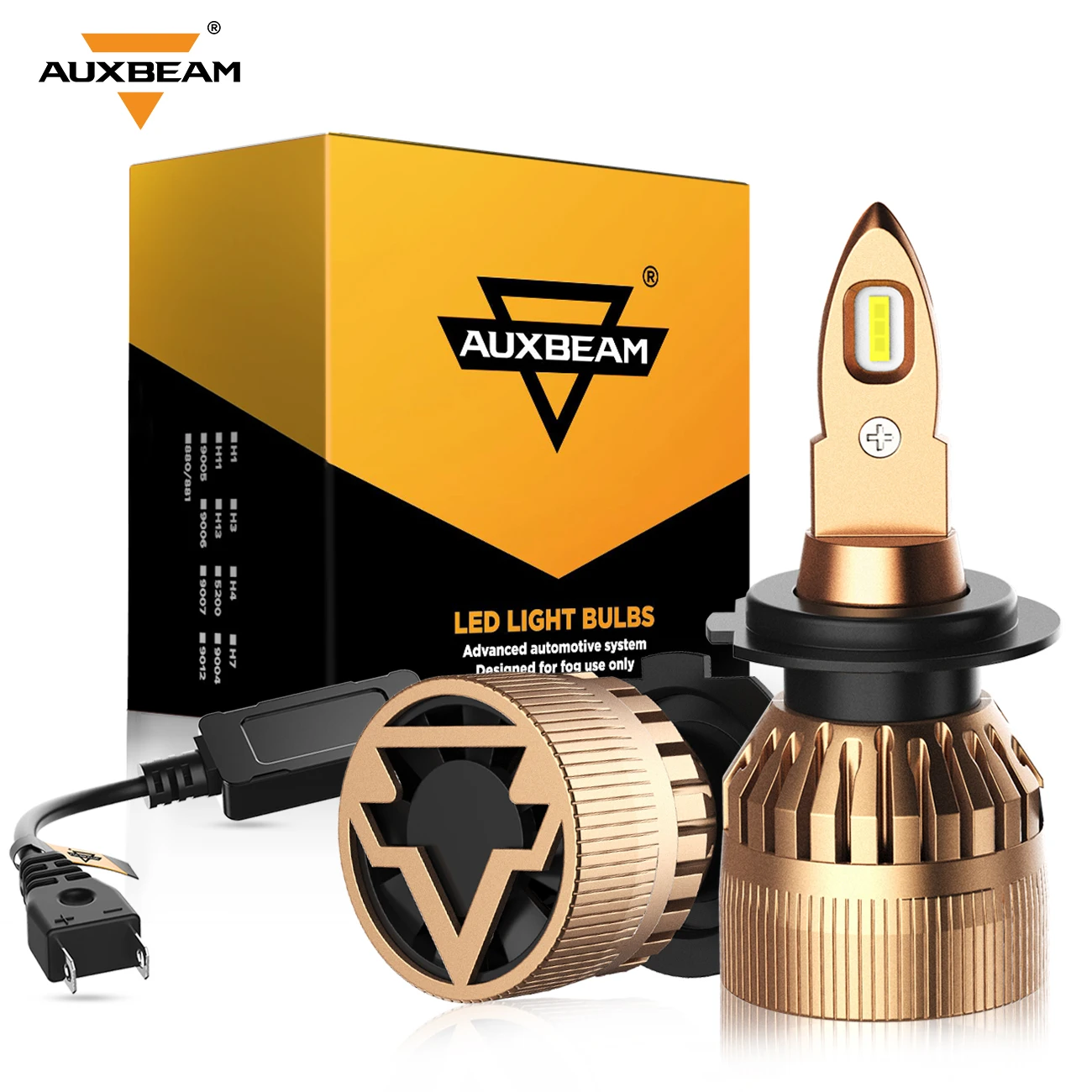 AUXBEAM LED Car Headlight Bulbs 40W 6500K White Light 4400LM H1 H3 H4 H7 H11 H13 9005 9006 Built-in Headlight Bulbs Series F-B1