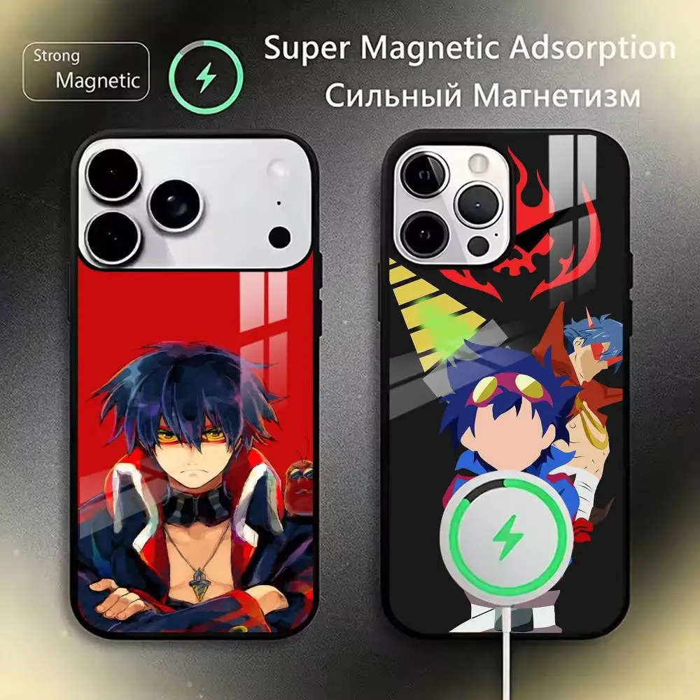 

Tengen Toppa Gurren Lagann Simon Phone Case Magnetic with Magsafe Wireless Charging For iPhone17,16,15,14,13,12,11 Plus,Pro