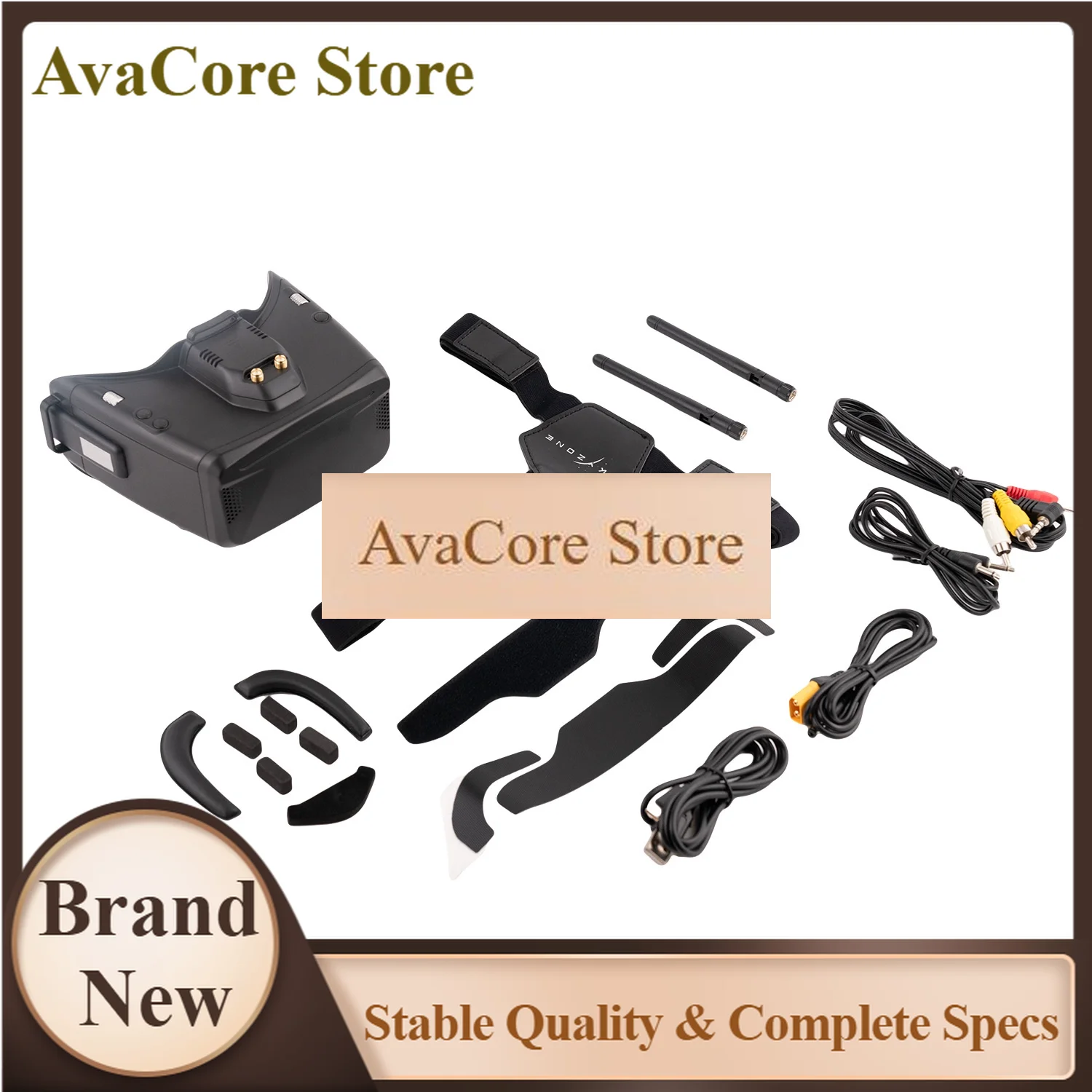AvaCoreSkyzone Cobra X V4 1280X720 4.3inch Diversity 5.8GHz 48CH RapidMix Receiver Head Tracker DVR FPV Video Glasses For FPV Dr