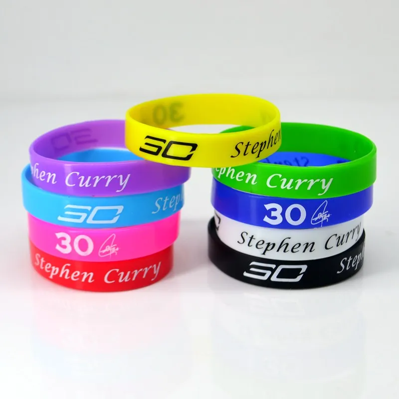 Nuovo 10x Stephen Curry #30 basket MVP Superstar Wristband braccialetto in Silicone gioielli sportivi di moda