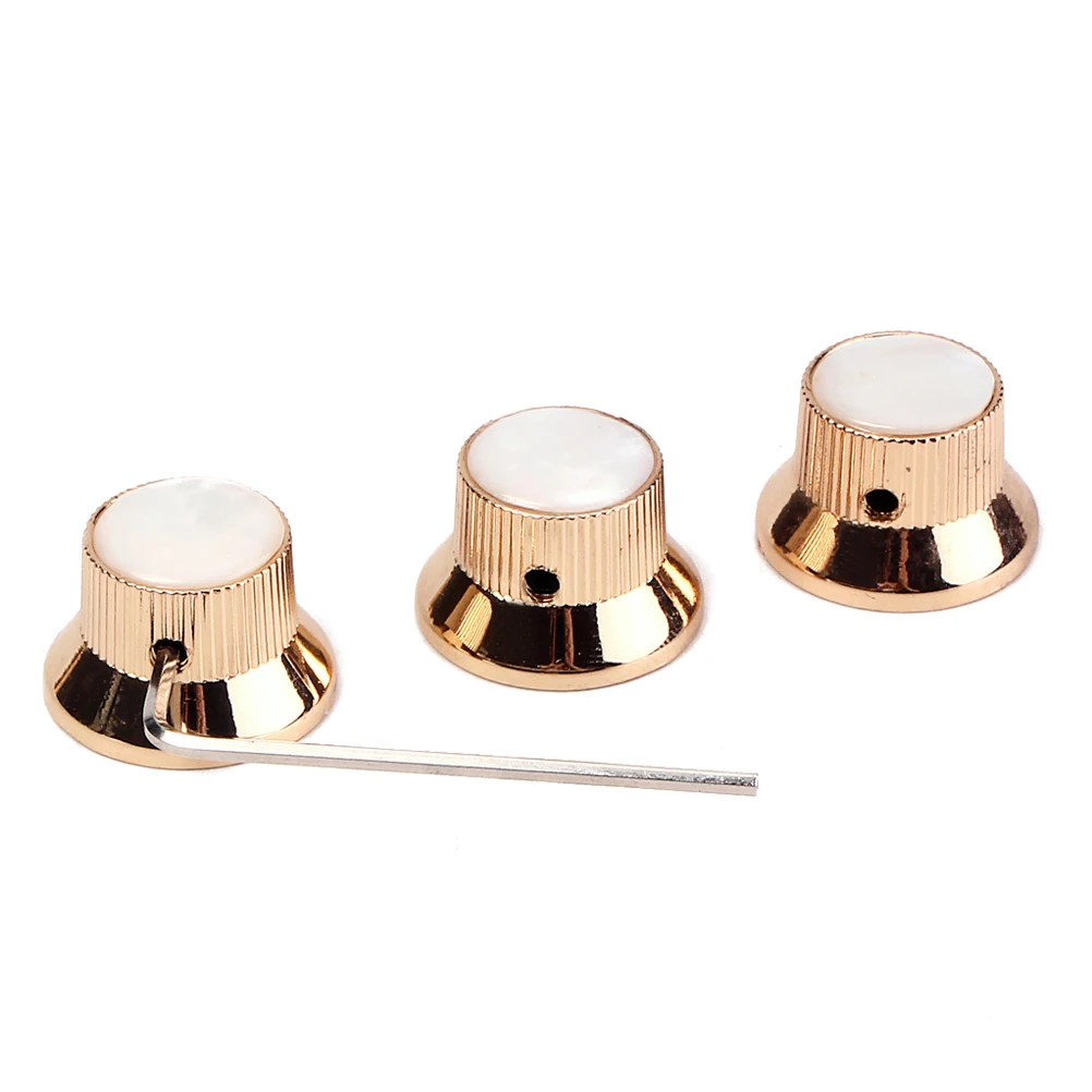 

3 Pcs Professional Guitar Knob Parts Potentiometer Control Knobs for Cap Volume
