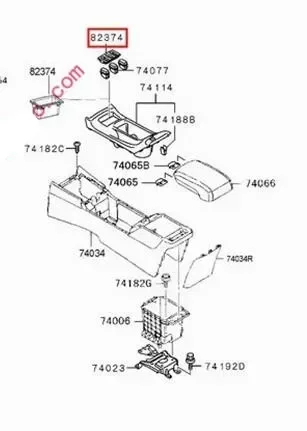 1 Pcs Central Channel Front Switch Frame or Switch Only for Lancer CX CY CZ Floor Console Tray for EVO 10 Small Box 8011A266XA