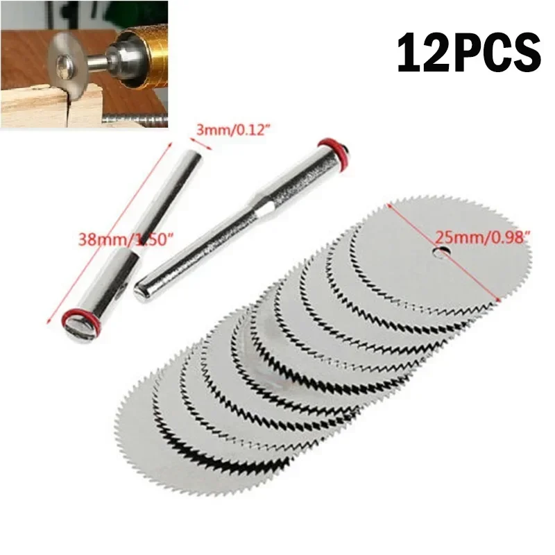 10Pcs 25mm Mini lama per sega circolare HSS disco da taglio per metallo in legno utensili da taglio per legno accessori per elettroutensili
