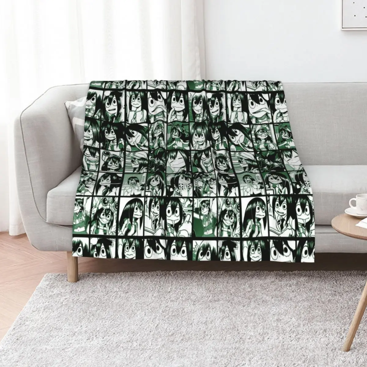 Tsuyu Asui Collage- color version Throw Blanket Furrys Travel Sofa Throw Thin Soft Plaid Decorative Beds Blankets
