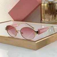 52YS Oval Sunglasses for Women Metal Small Frame Vintage Top Quality Luxury Brand Designer Glasses Party Fashion Original Box