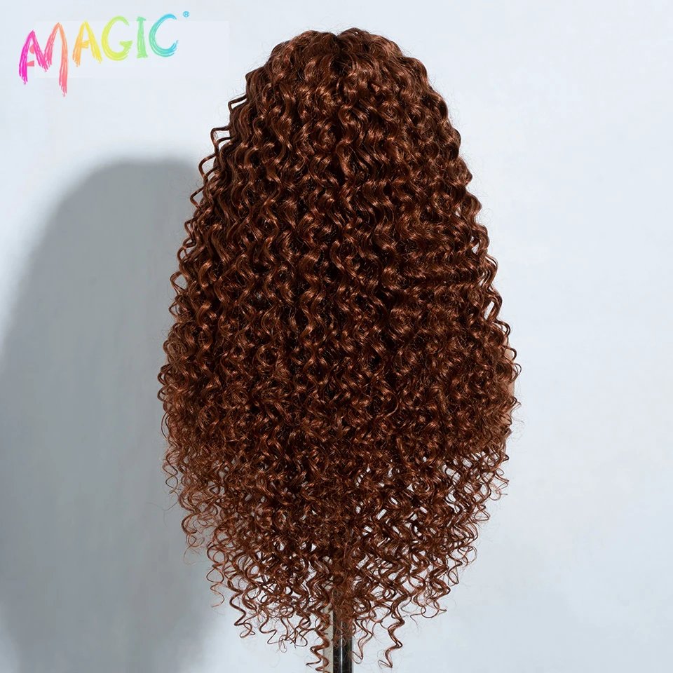 Magic Synthetic Lace Front Wig Baby Hair Red Wig Long Curly Wig 30 Inch Ombre Blonde Ginger Lace Wigs For Black Women Wigs