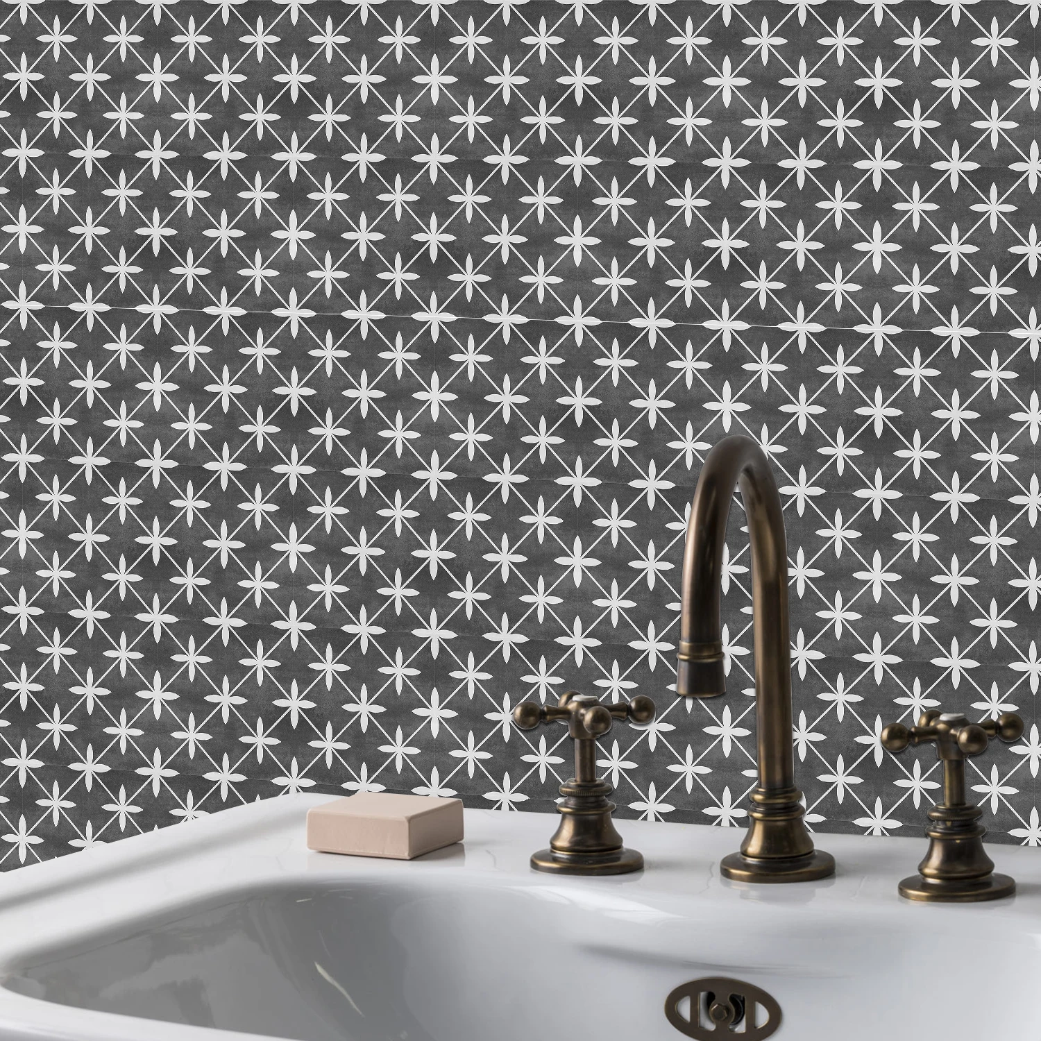 Alwayspon Vinyl Waterproof Skin-Friendly Texture Tiles Decal for Kitchen Bathroom, Self-adhesive Peel and Stick PVC Wall Sticker
