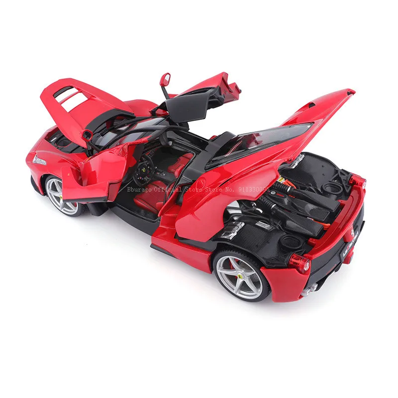 Bburago 1:18 Brand New Hardcover Ferrari LaFerrari Red Supercar Static Diecast Model Collectible Car Toys Classic Car