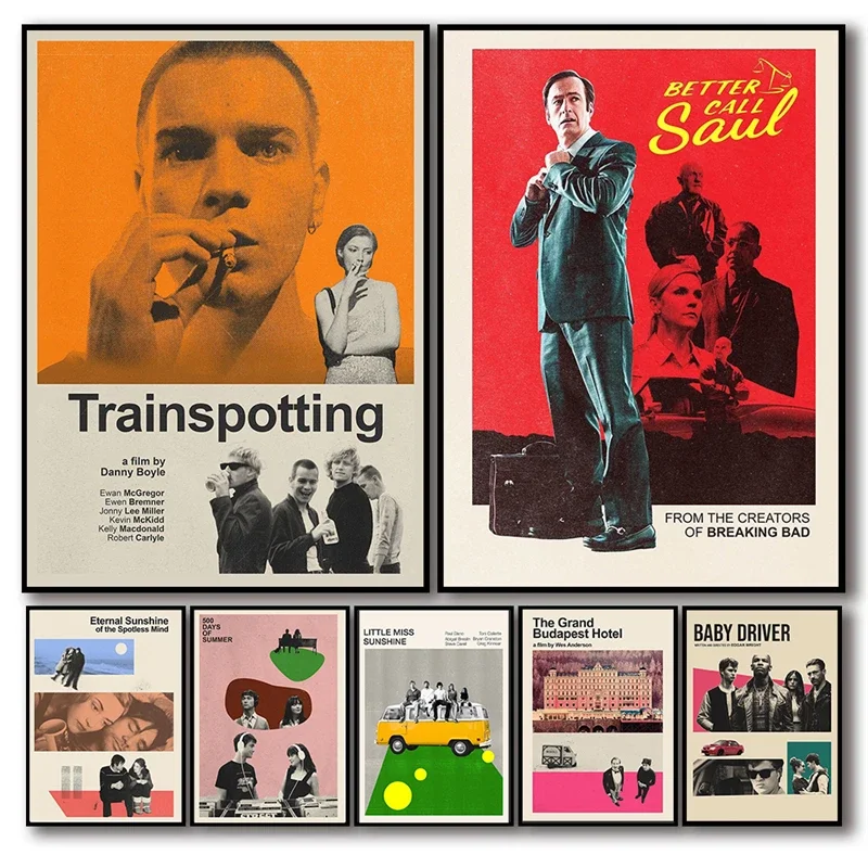 Pintura en lienzo de película Vintage, póster Retro, estética, película de TV, Trainspotting, mejor llamada, Saul, decoración del hogar, arte de pared, decoración de habitación