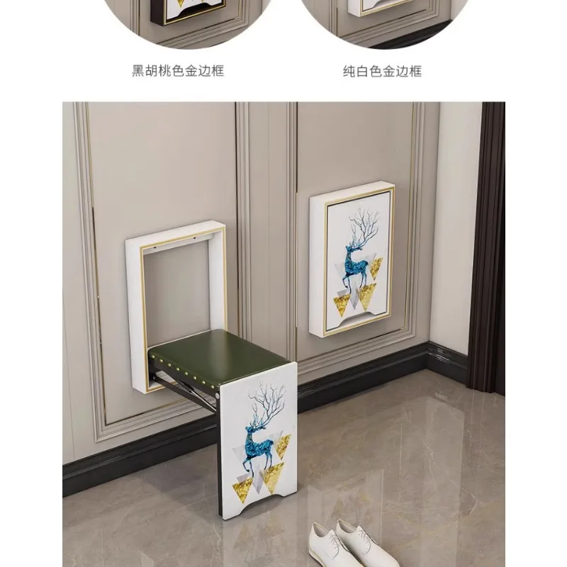 

Small-sized furniture, living room Change Stool - Ultra-Narrow Telescopic Design, Space-Saving Entryway Seat for Home Use"