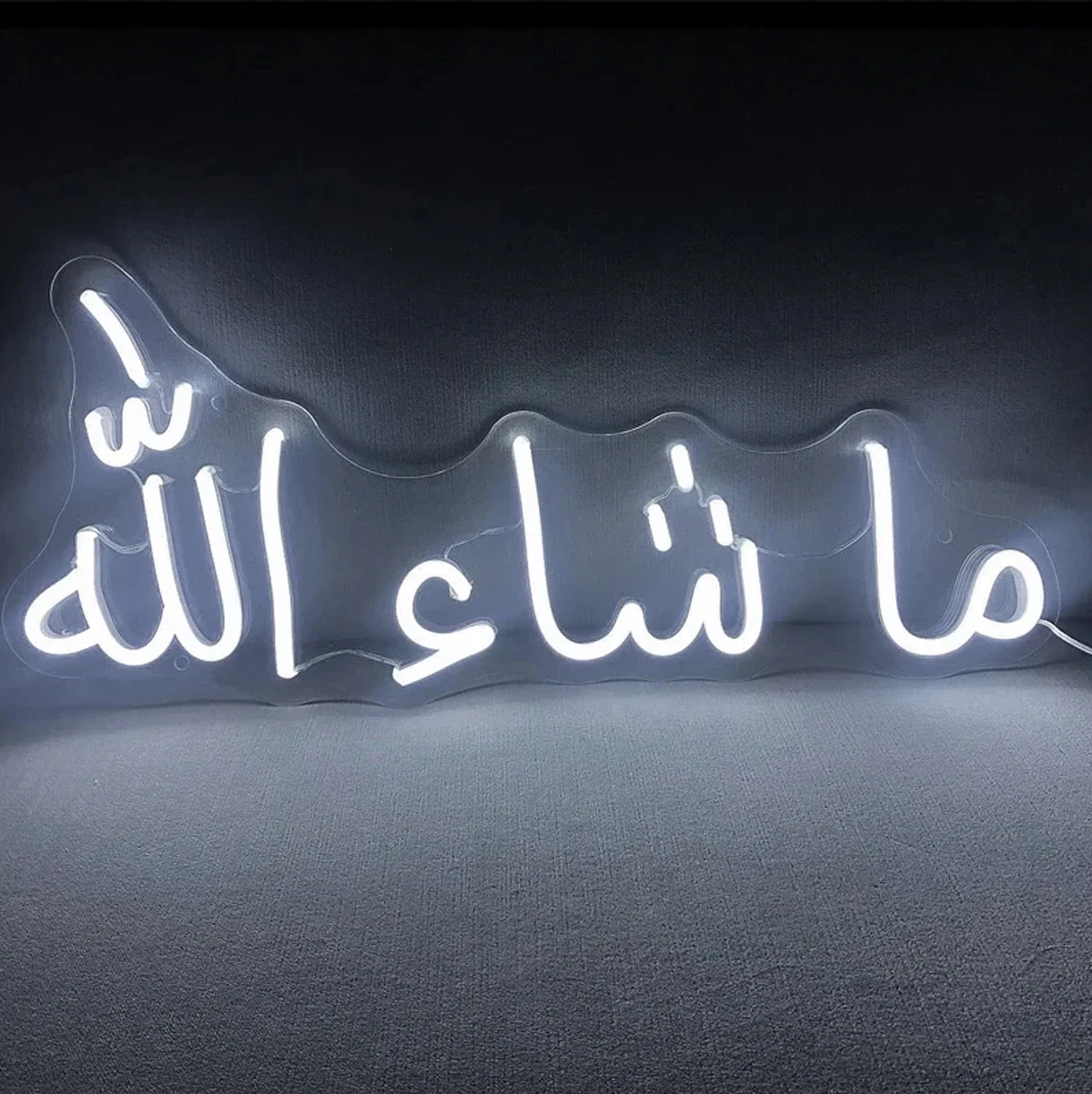 Mashallah-Árabe LED Neon Sign Light, atmosfera personalizada, luz suspensa para quarto, bar, loja, quarto, decoração de parede