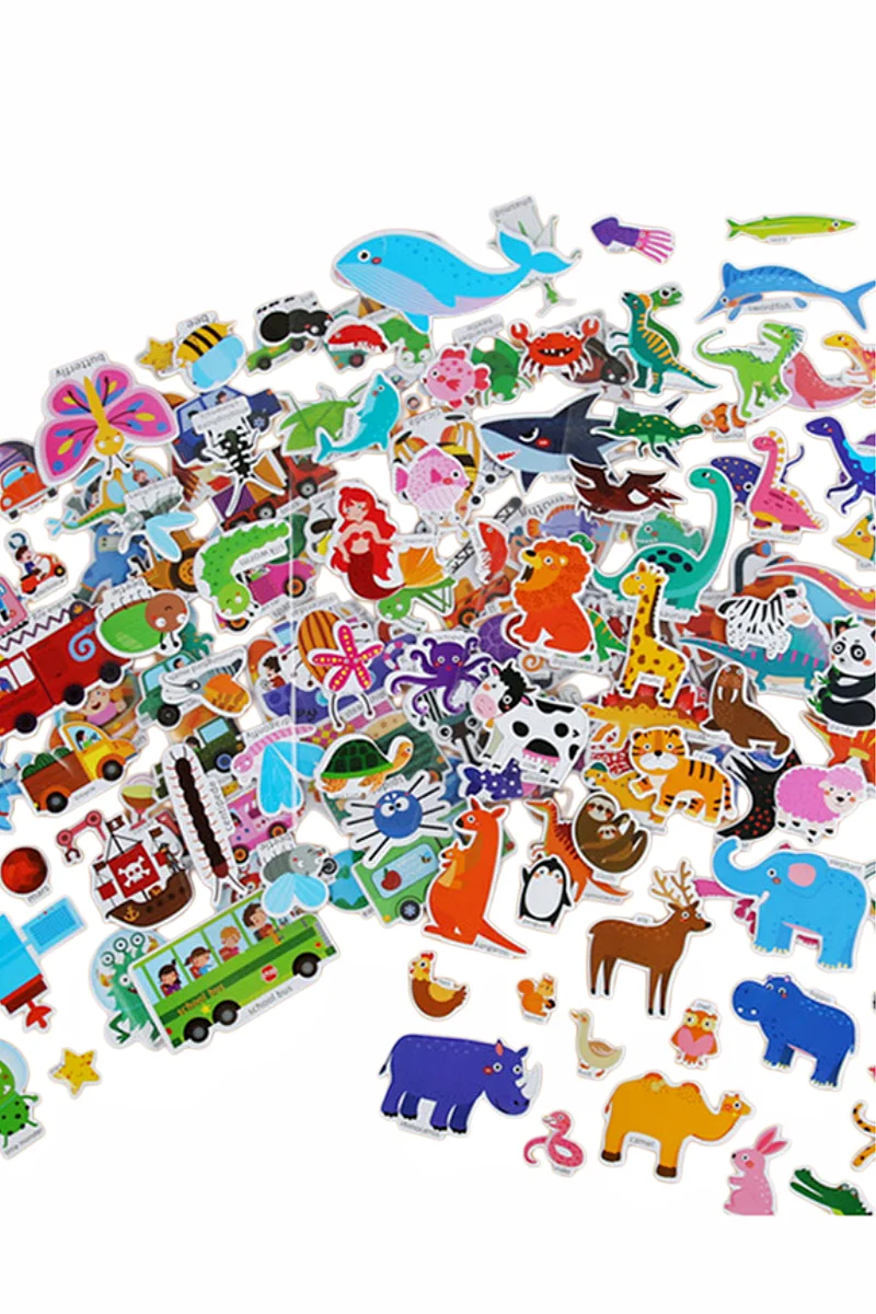 Reusable Toddler Sticker Book 6 Pack Educational Activity Set_voghion.com