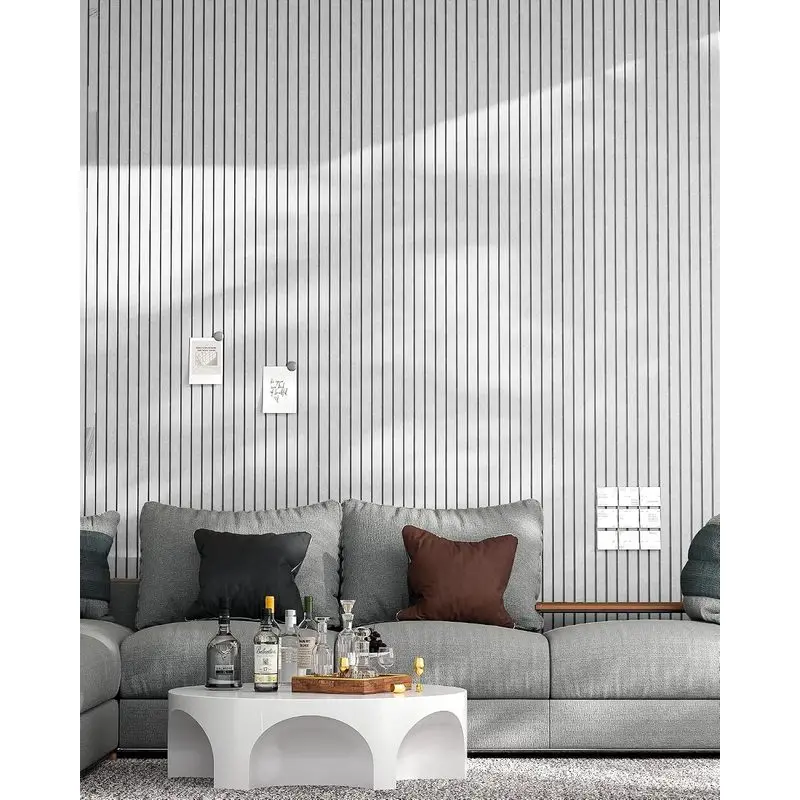 Large Slatted Felt Wall Panel Tiles Cork Bulletin Pin Boards Decorative for Wall Ceiling Living Room Soundproof Acoustic Panels view 6