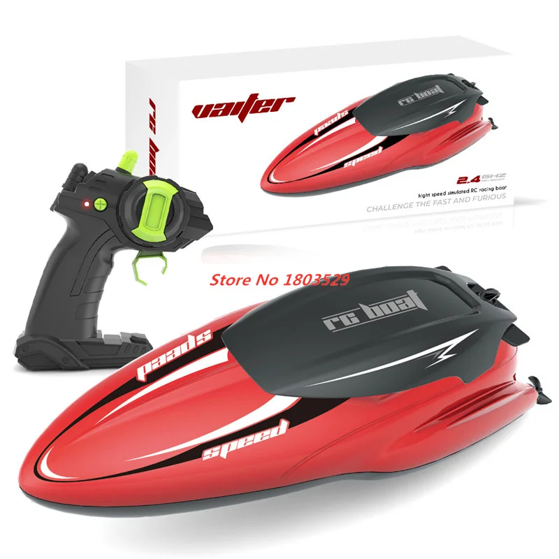 34CM High Speed RC Speedboat Waterproof Rechargeable Radio Control Racing Boat 2.4G 30Min Water Game Outdoor Boats Toy Boy Gift