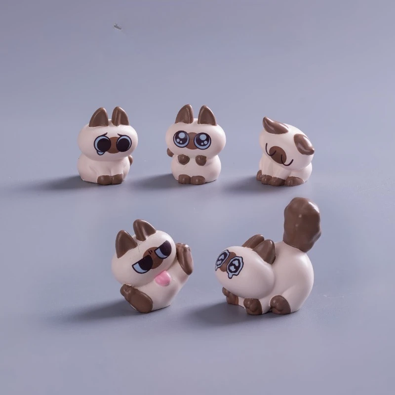Neues Azukisan-Cartoon-Charakter-Set, niedliche Figurenmodelle, kreatives Kawaii-DIY-Mini-Desktop-Ornament, Gartenaccessoire im Großhandel. – Detail 4