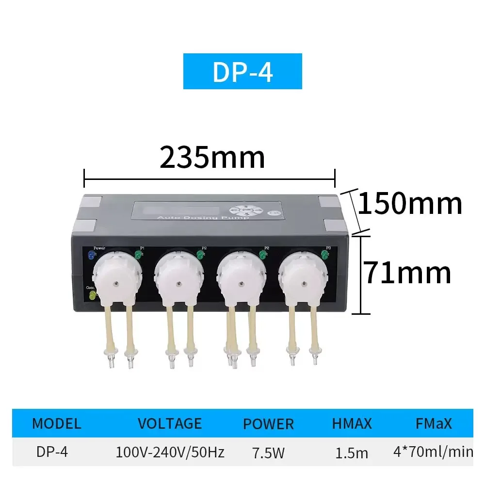 

Coral feeding pump Titration pump peristaltic feed pump multi head fully automatic precision aquarium tank coral feeder