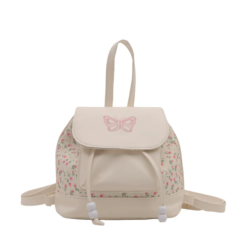 

Women Printed Bucket Backpack Adjustable Strap Bow Fashion Drawstring Backpack Simple Bucket Shoulder Bag Girls Daily Bag