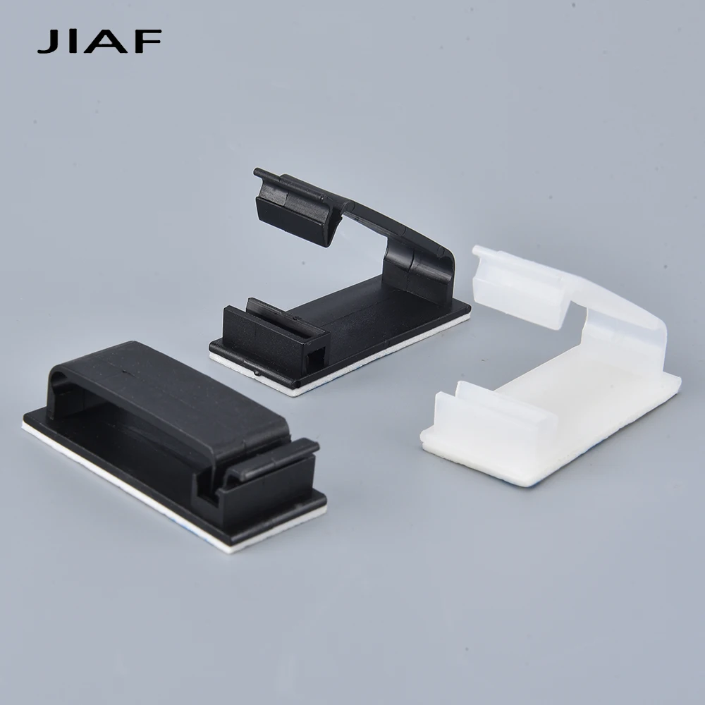 10Pcs Self Adhesive Cable Clips, Wire Fixing Buckle Wall Mount Cord Holder FC1 FC2 For Car GPS Data Line Cable Management
