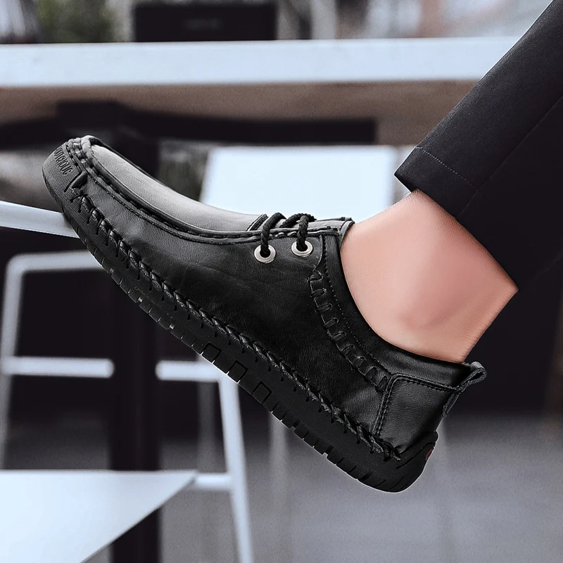 Platform Men Shoes Luxury Brand High Quality Oxford Shoes Men‘s Casual Lace Up Dress Shoes Loafers Shoes Moccasins Office Shoes