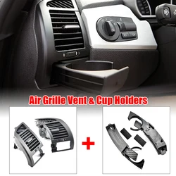 For BMW Z4 E85 E86 2002-2008 Front Dashboard Conditioning Panel Air Vent Oulet Cover Grille Frame Trim & Water Cup Holder Kit