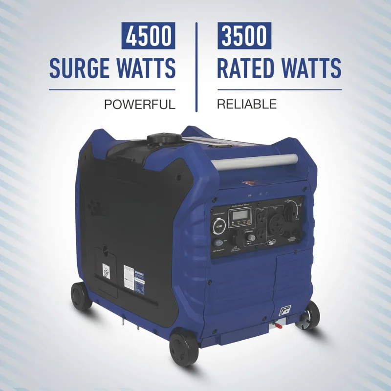 Inverter Generator - 4500 Surge Tile,3500 Rated Tile,Electric Start,Compliant EPA and CARB Standard,Model