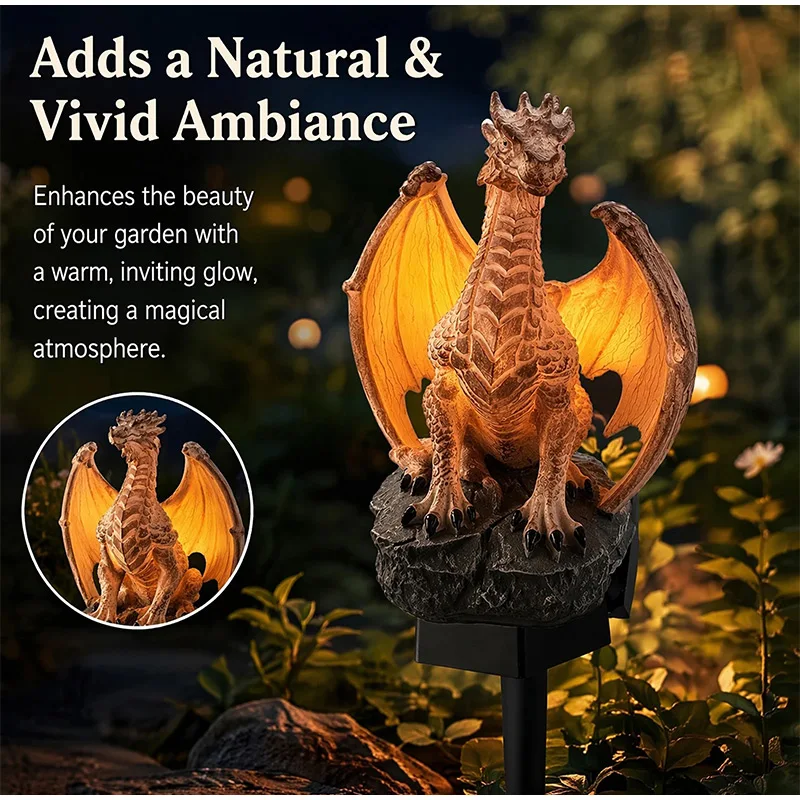 Lampe solaire de jardin Dragon - Outdoor Lighting Traditional avis et prix