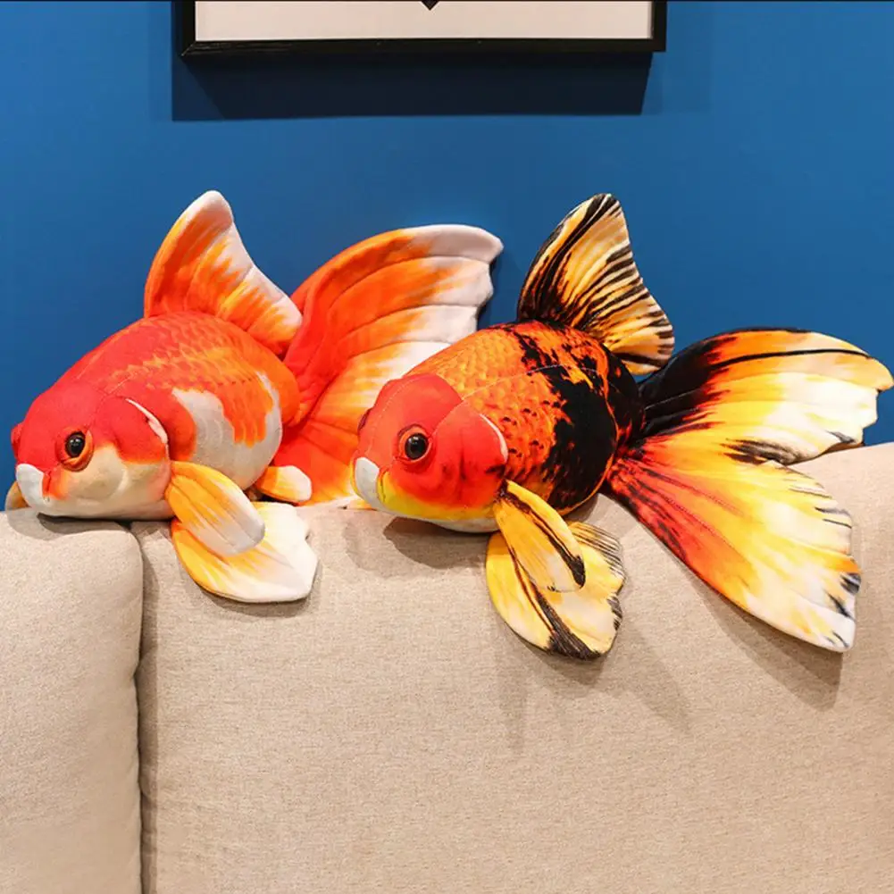 

Goldfish Plush Doll Realistic Fish-shaped Throw Pillow Soft Stuffed Animal Doll Soft Goldfish Pillow Home Decor