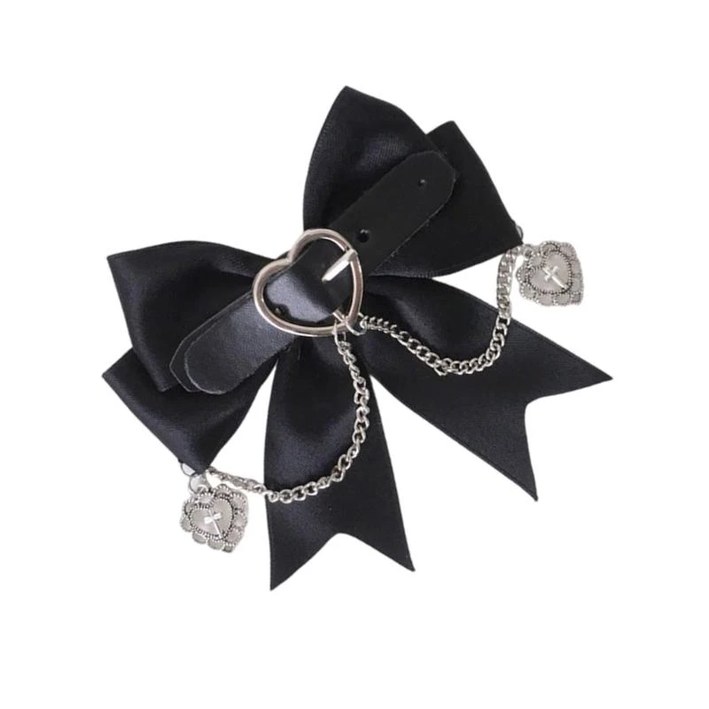 

Delicate Gothic Love Bows Hair Clip Polyester Hairpieces Hairpin for adies 15UB