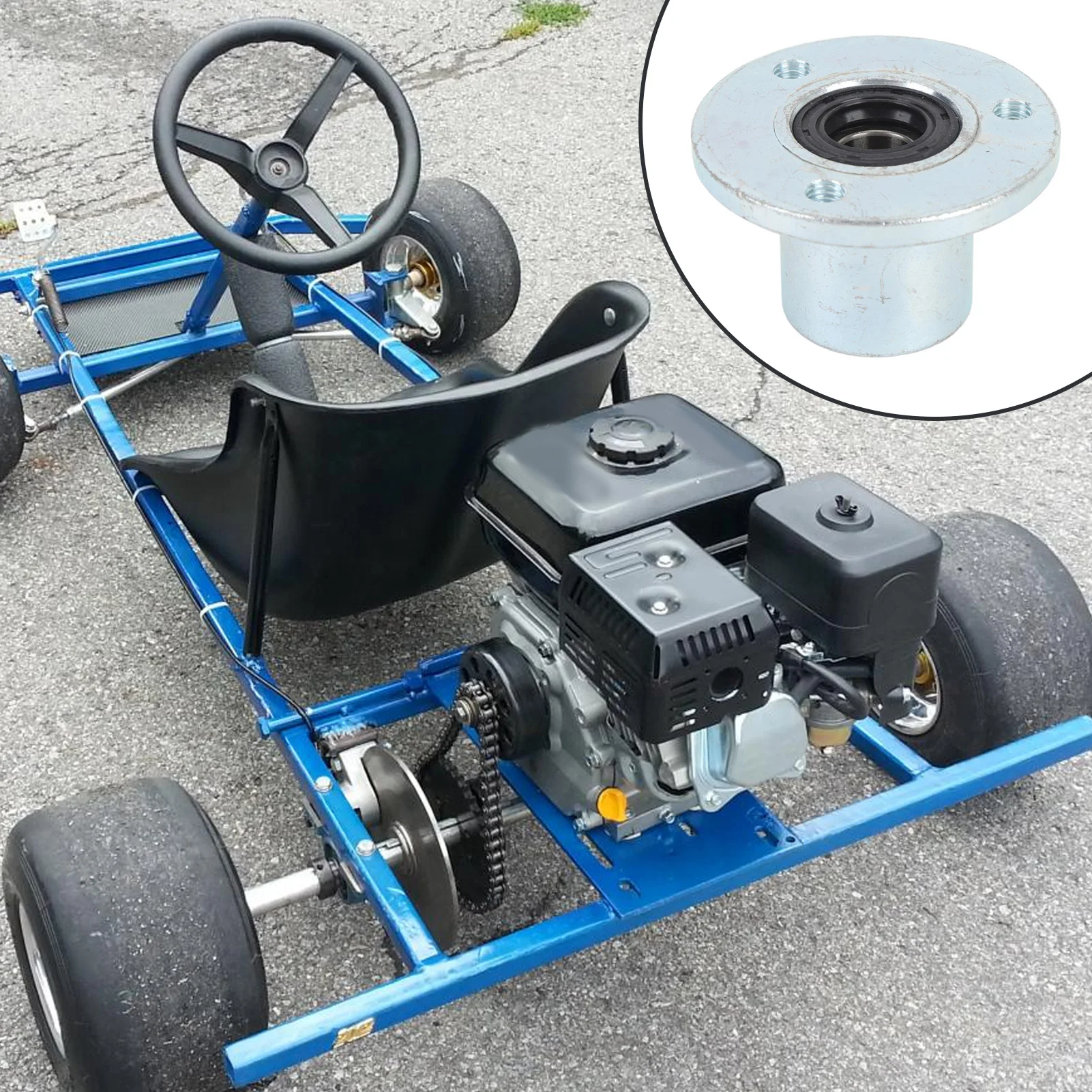 Buje de rueda delantera de 17mm con sello de rodamiento, aleación de acero resistente a impactos, estabilidad mejorada para Go Kart ATV UTV Quad Bike, 2 uds.