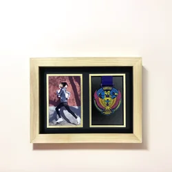 Solid Wood Photo Marathon Medal Display Frame,Bed Frame, Picture for Sports Medals, Medal Border Storage Case, Home Decoration,