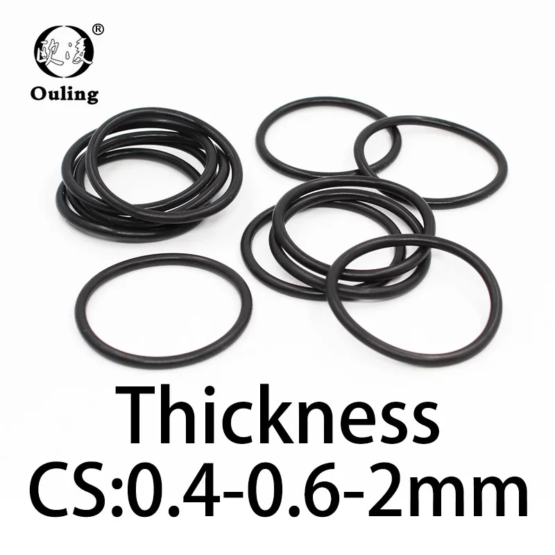 O-ring thickness 0.4/0.6/2mm CS NBR Nitrile sealing temperature resistant gasket rubber ring complete in specifications