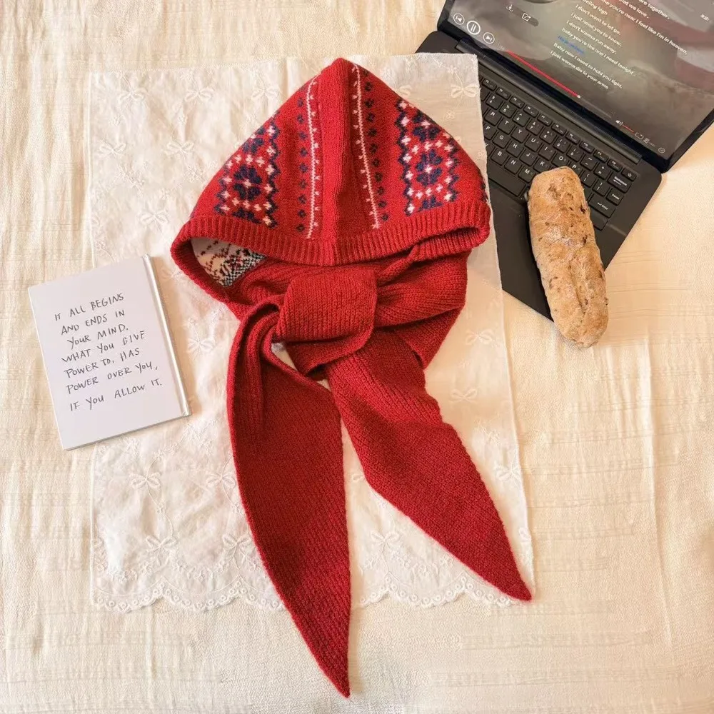 

Универсальный зимний утолщенный интегрированный шарф, шапка, теплая вязаная уютная вязаная шапка Skullies, шарф с капюшоном, шапка для холодной погоды