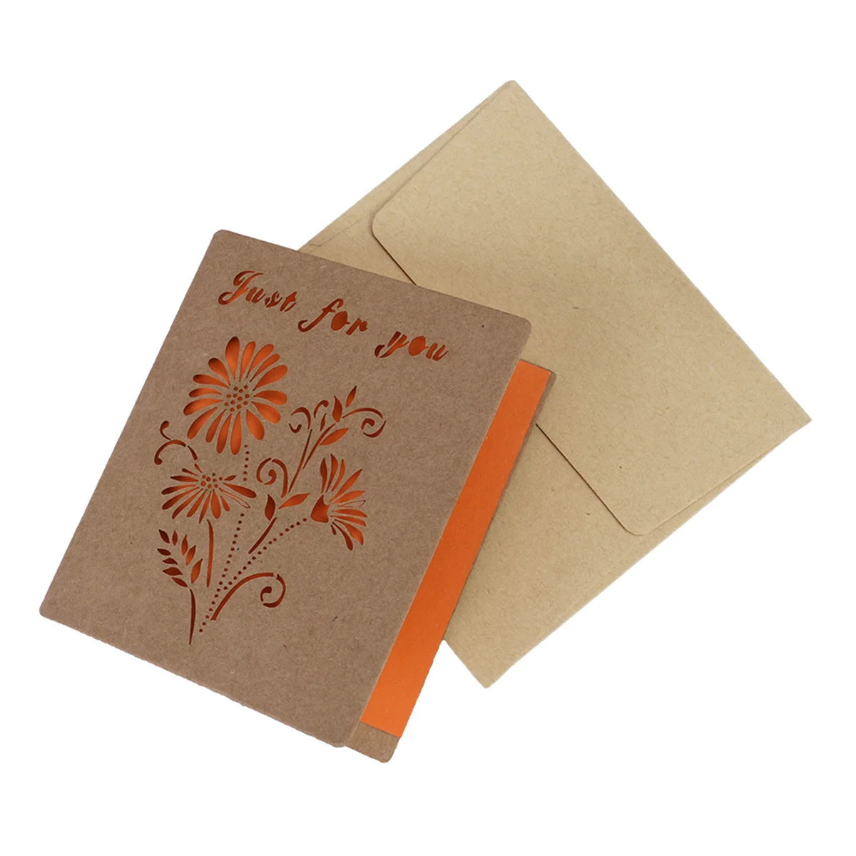 

10 шт. полые поздравительные открытки из крафт-бумаги с подсолнухом, толстые износостойкие праздничные подарочные открытки на день рождения, Новый год, Рождество