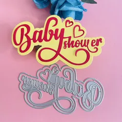 english  word baby shower decoration die Metal Cutting Dies DIY Scrapbook Paper Cards Embossing Craft Die Cut handmade craft