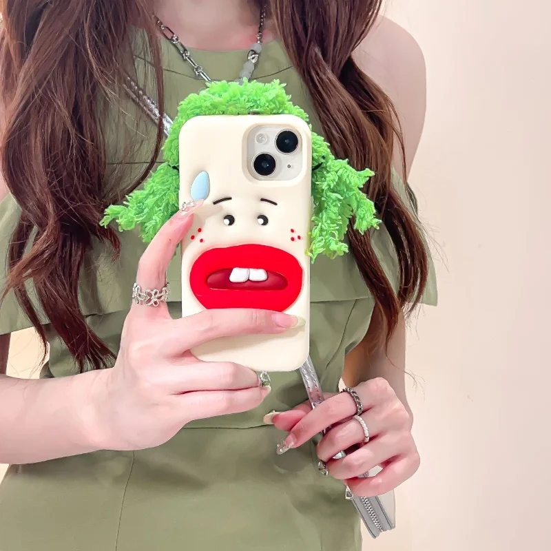 Cartoon Animal Funny Joker Cute 3D Case For Iphone 14 13 Pro 12 15 Pro Max Creative Shockproof Bumper Soft Silicone Cover Capa