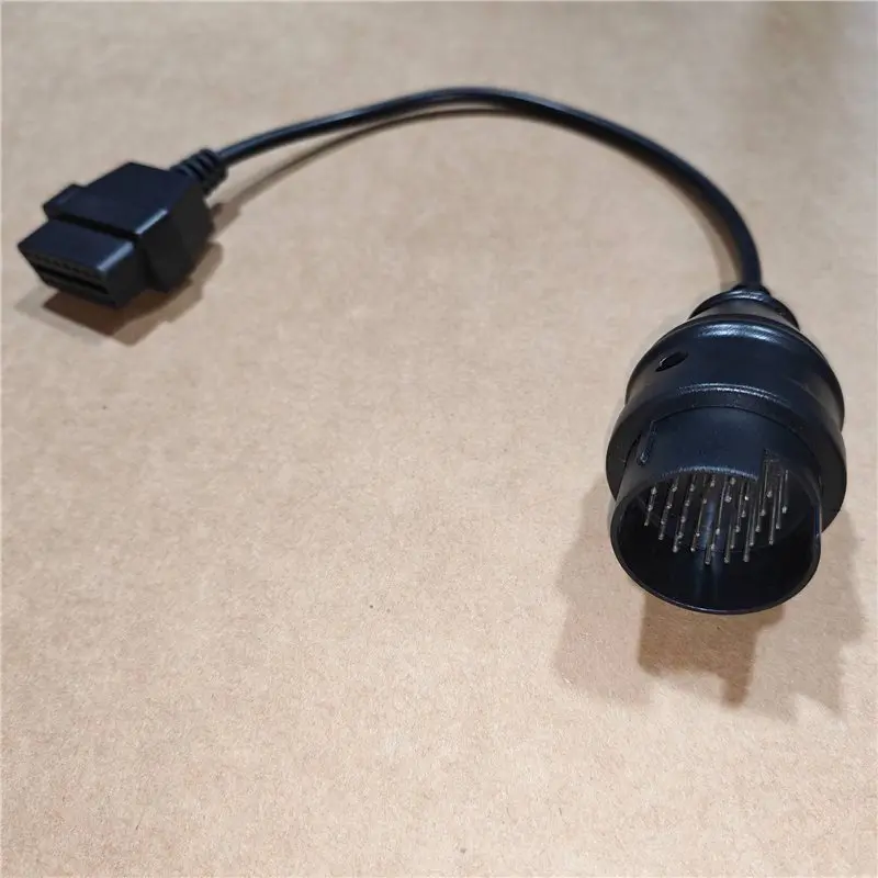 ABQB-For IVECO Heavy Duty Truck 38PIN OBD2 Car Connector Cable 38 PIN For IVECO To OBD2 16Pin Female Diagnostic Cable