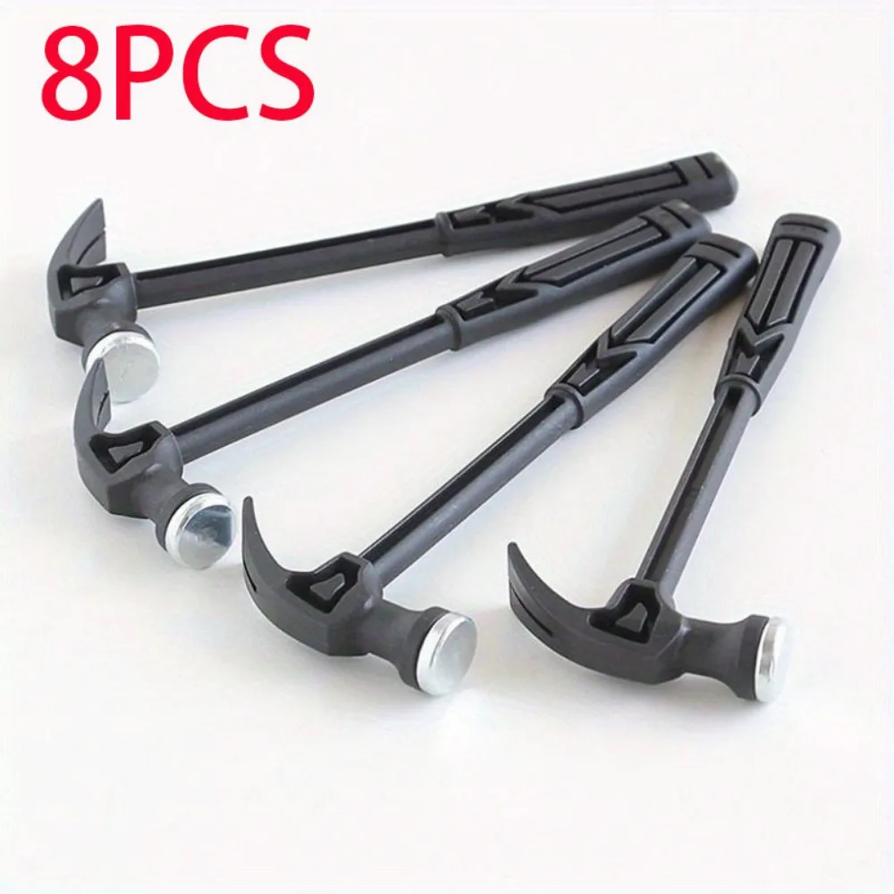 8pcs Mini Hammer - Mini Claw Hammer - Rubber Handle Household Carpet Wall Nail Remover With Non-Slip Shock Absorber