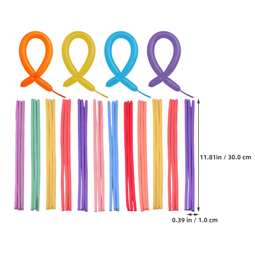 

200Pcs Long Balloons Latex Twisting DIY Party Decorations Various Shapes Wedding Birthday Random Color Long Balloons