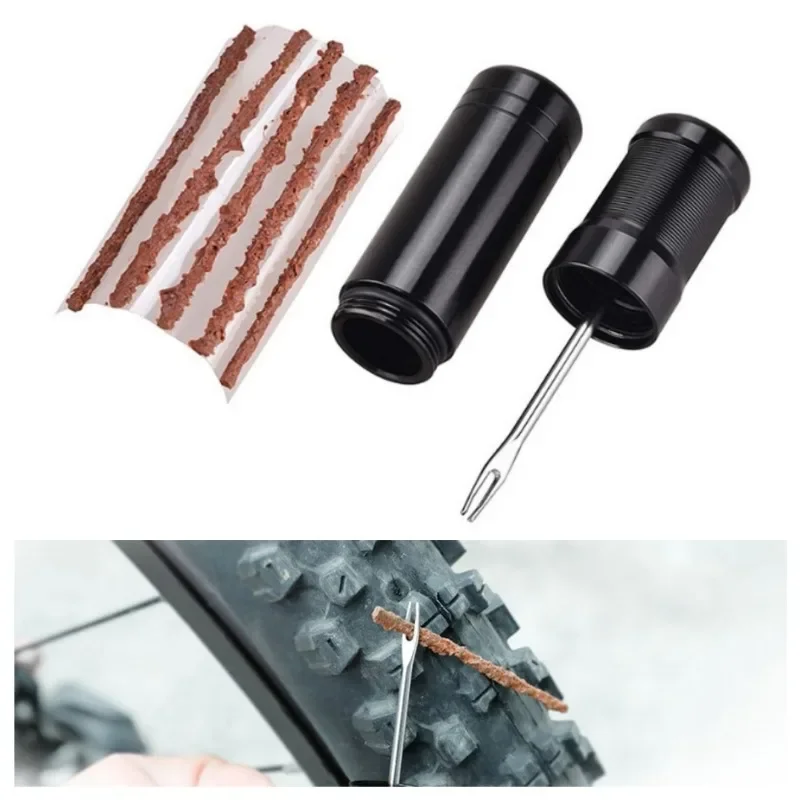 

Bike Tubeless Tire Repair Tool Tyre Drill Puncture Urgent Glue Free Repair Optional Rubber Stripe Bicycle Repair Tool