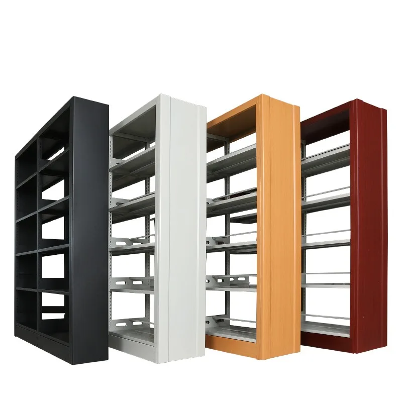 Steel Bookshelf School Library Bookshelf Data Shelf Single and Double Sided File Shelf Reading Room Bookcase Book Shelf