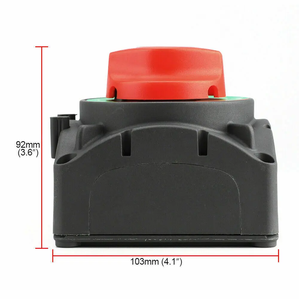 600A 3-Position Battery Switch Isolator, Heavy Duty Master Cut Off Switch 12V-48V for Marine Yacht RV Boat Truck Sand Vehicle